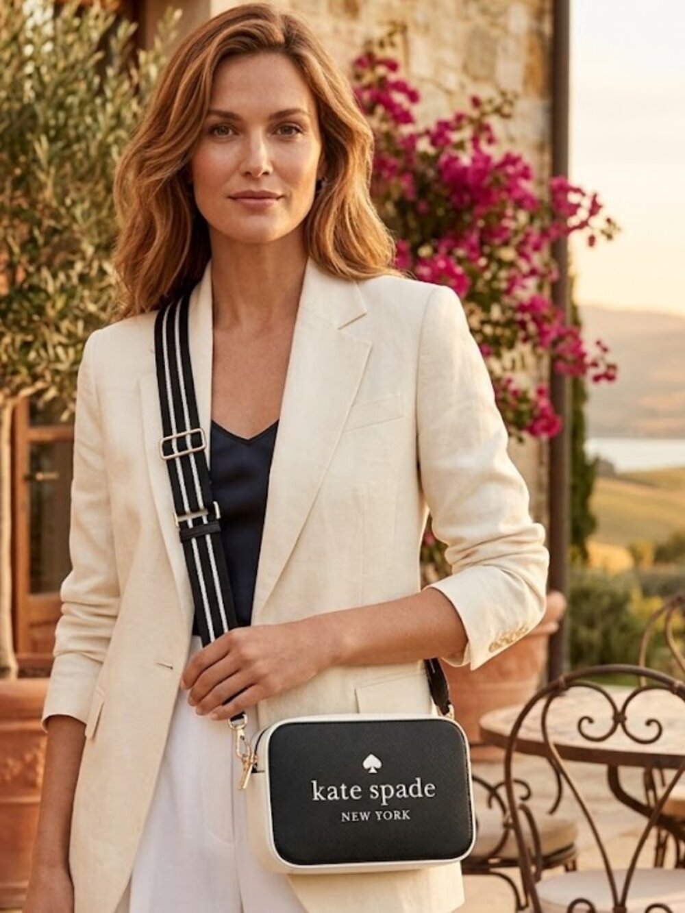 NWT Kate Spade crossbody.  2 in stock: specify black & white or sage & white